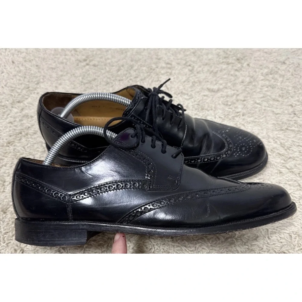 Cole Haan Black Leather Oxford Wingtip Lace Up Dress Shoes Mens 10M Career Work